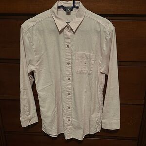 Women’s Eddie Bauer Pink Button-Up Boyfriend Fit Shirt